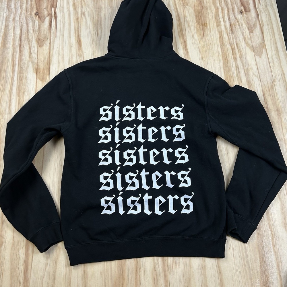 Sisters Sisters Sisters Black Hoodie M Streetwear Metal Grunge Alternative Mens